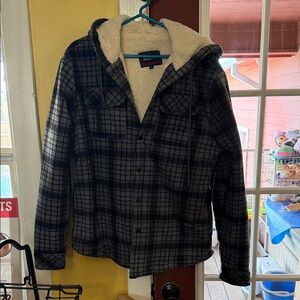 Aeropostale Gray Plaid Jacket
